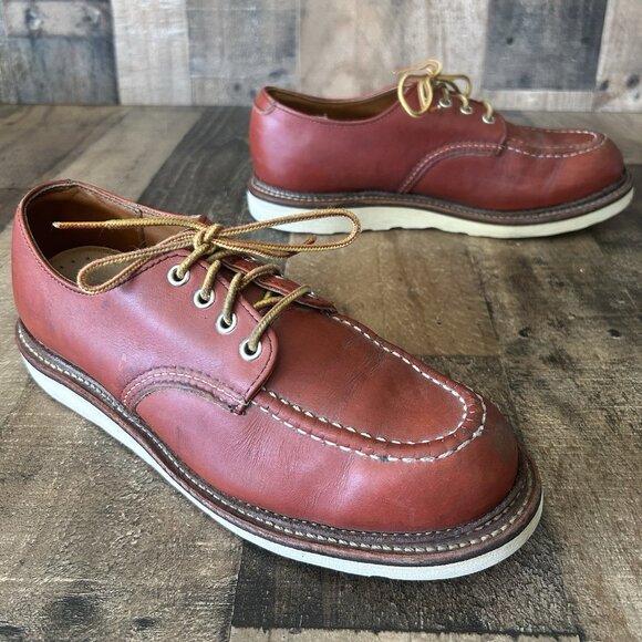 Red Wing 8103 Oro Russet Moc Toe Leather Work Boots Mens 9 D - Picture 1 of 12
